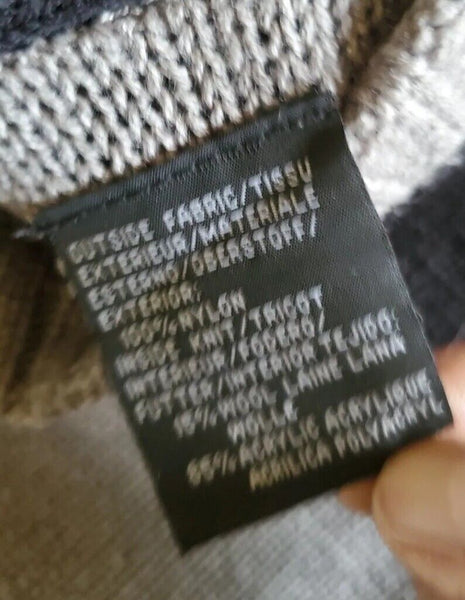 SCHOTT Jacket Coat Reversible Mens XL Black Grey Hooded Waterproof and Knit