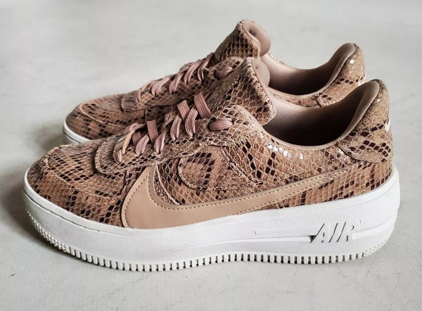 Womens Nike Air Force 1 PLT.AF.ORM Trainers Snakeskin Uk 6.5 Eur 40.5