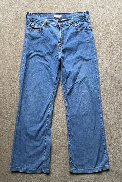 Womens Levis Jeans 512 Loose Fit W 32 L 28 Blue Denim Red Tab C2
