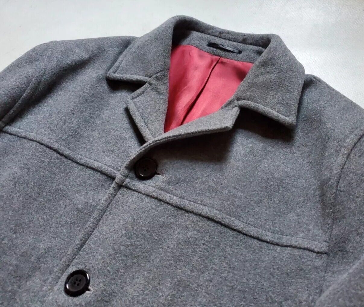 Remus Uomo Field Jacket Coat Mens UK 42 Steel Grey Cashmere Wool