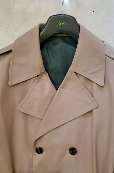 Vintage Hepworths Trench Coat Overcoat Mac Mens L The Wetherdair Camel 1960's