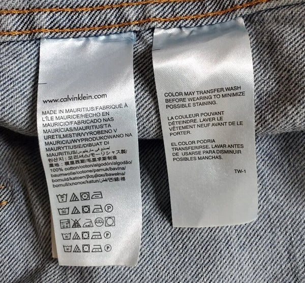 Calvin Klein CKJ Denim Jacket Mens S Trucker Vintage Blue Cotton