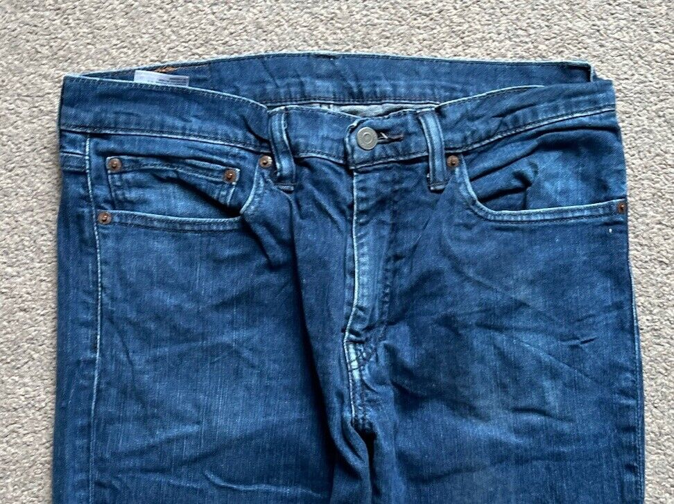 LEVIS 511 JEANS Mens W 34 L 32 vintage blue denim red tab regular fit A112