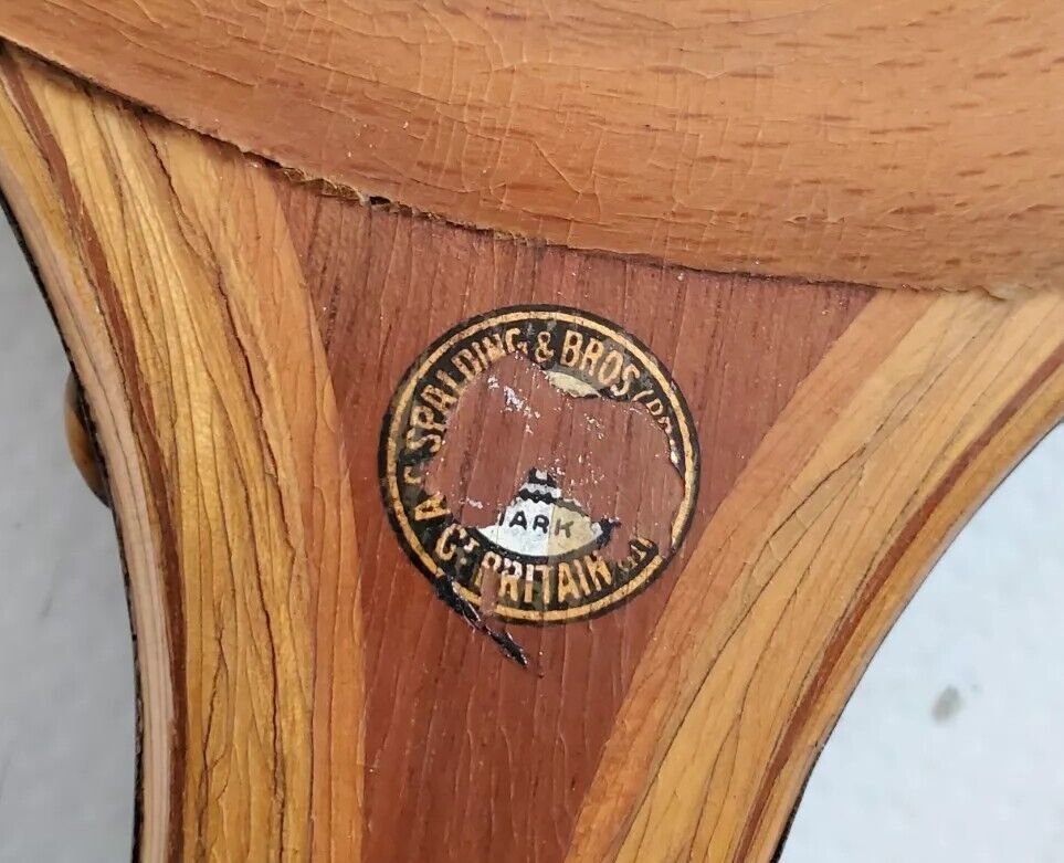 Vintage Antique AG Spalding Tennis Racket Balmoral 1940's With Original Press