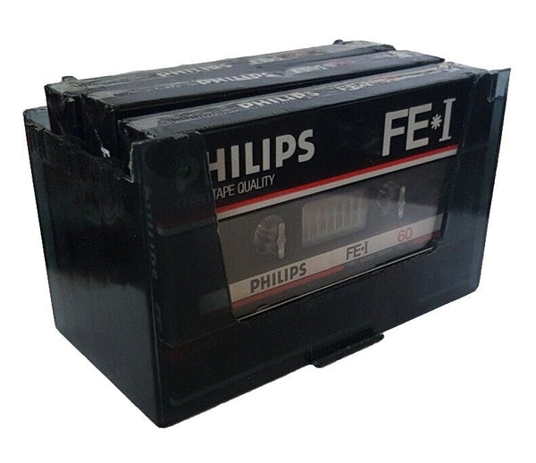 PHILIPS FE1 60 Blank Cassette Tapes X 3 Type I New Sealed with Tape Holder