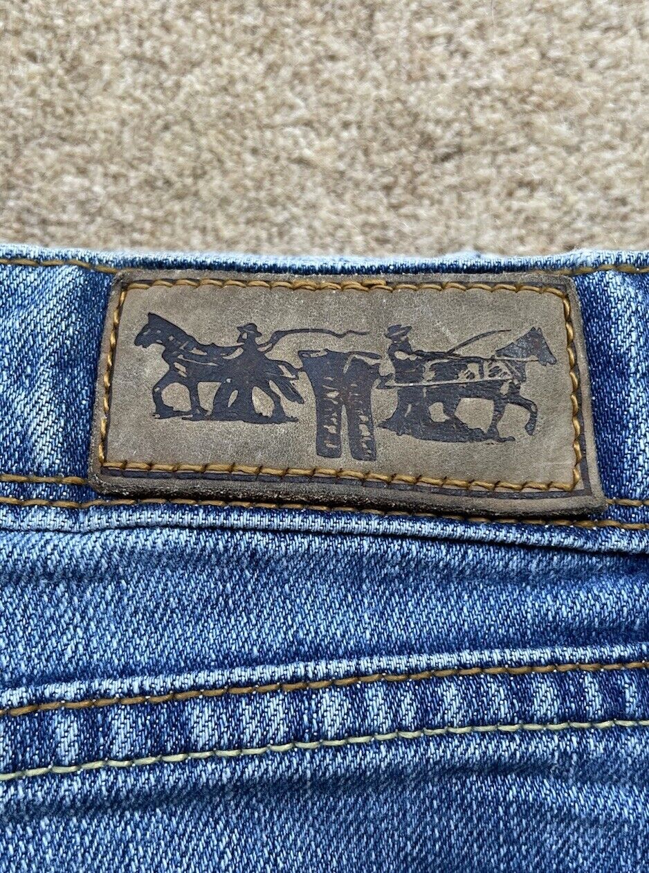 Womens Levis Jeans 627 Straight Fit W 27 L 34 Blue Denim Red Tab C6