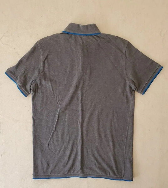 PAUL SHARK Polo Shirt Mens M Yachting Slate Grey Cotton Slim Fit Made In Italy