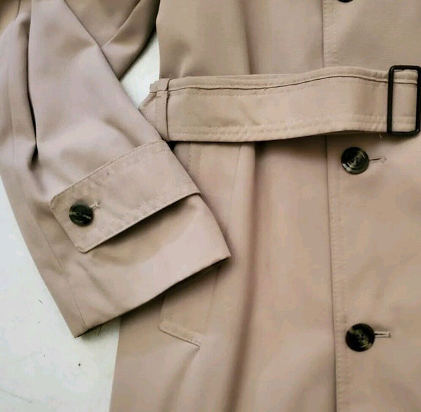Vintage Hepworths Trench Coat Overcoat Mac Mens L The Wetherdair Camel 1960's