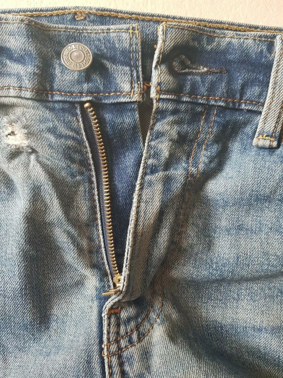 LEVIS 511 JEANS Mens W 32 L 31 Vintage Blue Denim Red Tab Skinny Fit (94)
