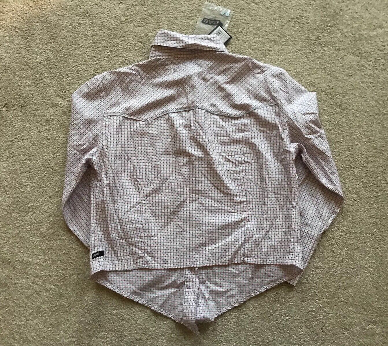 GAS SHIRT BLOUSE Ladies S KIZZY BLUE RED BIZARE CHECK COTTON  RRP £48