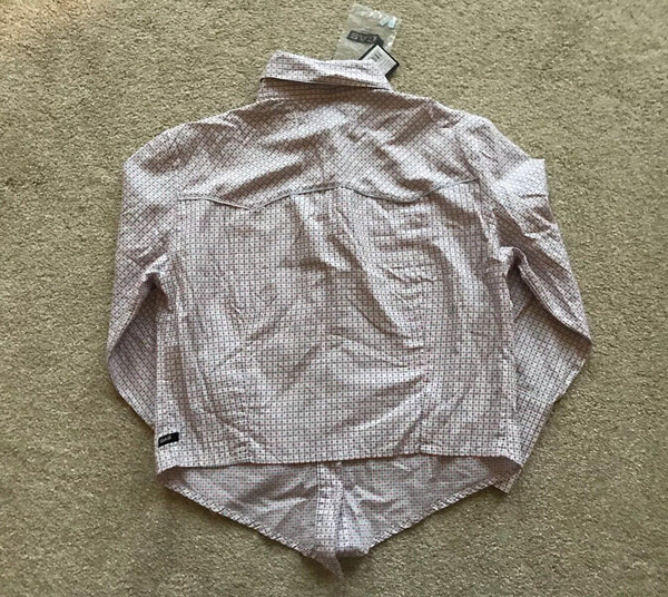 GAS SHIRT BLOUSE Ladies S KIZZY BLUE RED BIZARE CHECK COTTON  RRP £48