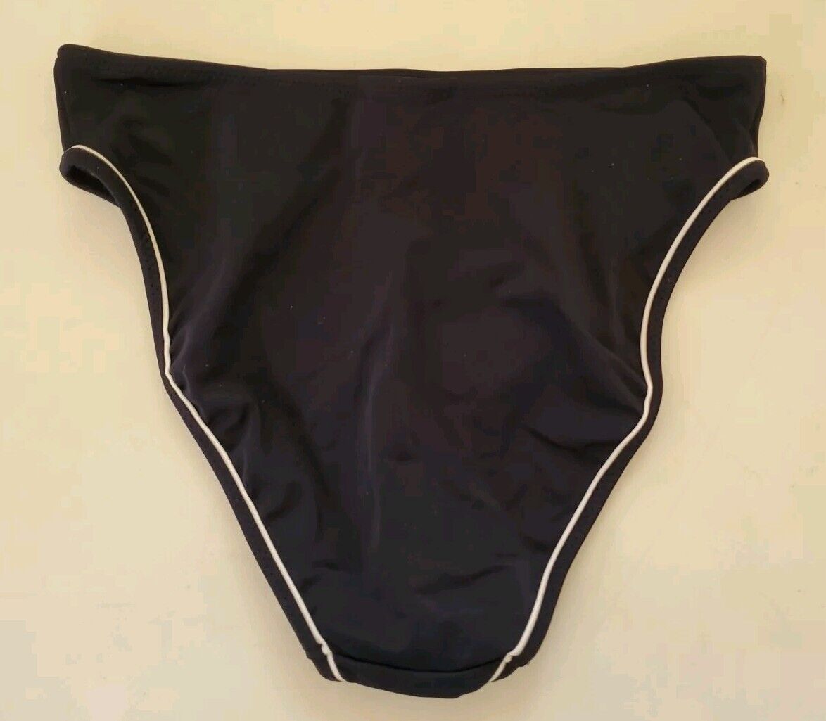 LACOSTE Bikini Swimsuit 2 Piece Size S Navy Blue Marino New With Pouch