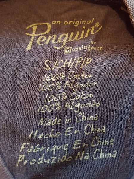 PENGUIN T Shirt Mens S 1955 Origin Logo Navy Blue