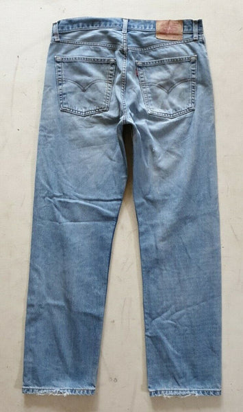 LEVIS 521 Jeans Mens W 36 L 31 Vinyage Blue Denim Red Tab Regular Fit No 165