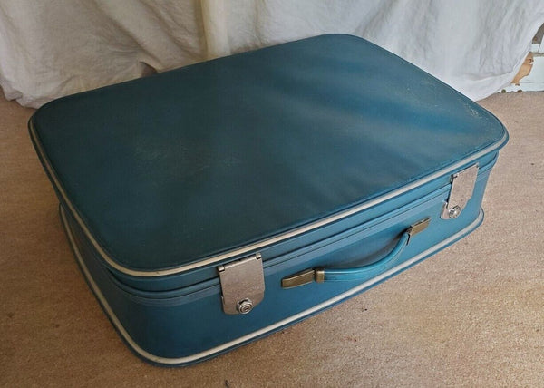 VINTAGE SUITCASE Antler Revelation Mid Sized Blue Original 1950's