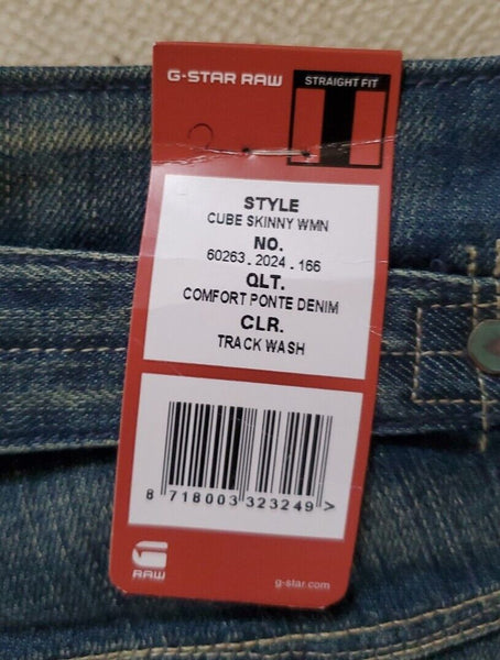 Womens G-STAR RAW Jeans Cube Skinny 27 x 32  Slim Denim No  10