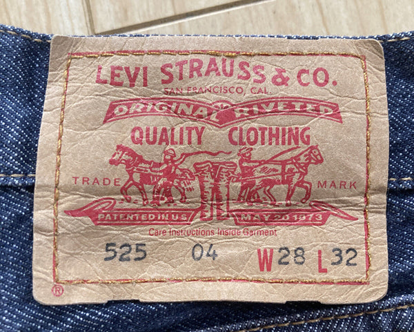 LEVIS 525 JEANS W 28 L 29 VINTAGE BLUE DENIM RED TAB BOOTCUT FIT (197)
