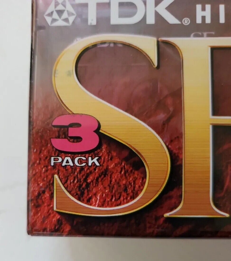 TDK SF 90 EA 3 x Cassette Tapes C90 IEC 2 Type 2 II High Position Factory Sealed