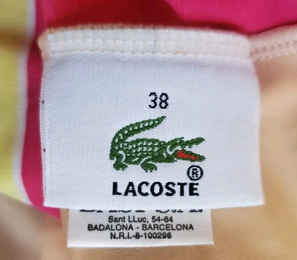 LACOSTE Swimsuit Swimming Costume 1 Piece Size XS Striped New With Tags