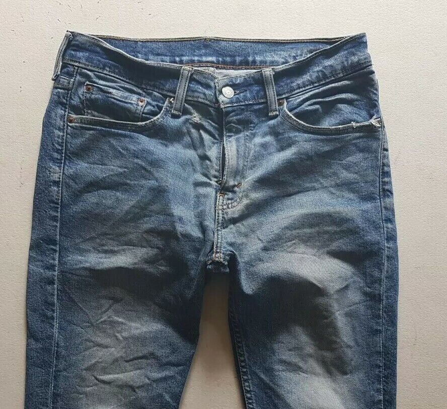 LEVIS 511 JEANS Mens W 32 L 31 Vintage Blue Denim Red Tab Skinny Fit (94)