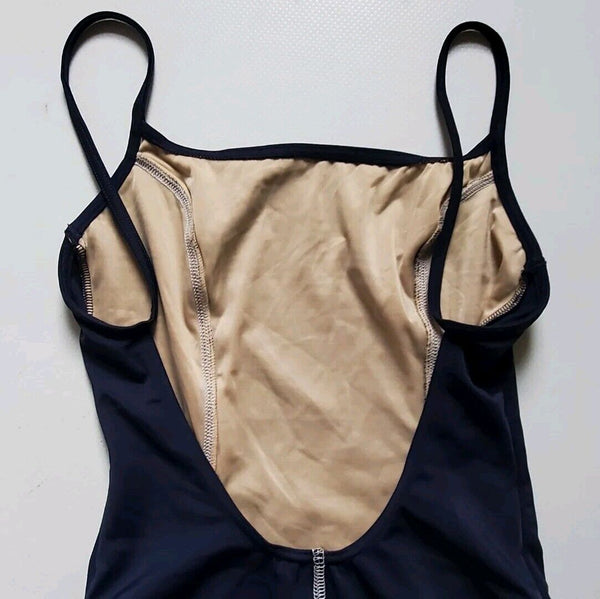LACOSTE Swimsuit Swimming Costume 1 Piece Size XS Navy Blue New With Tags