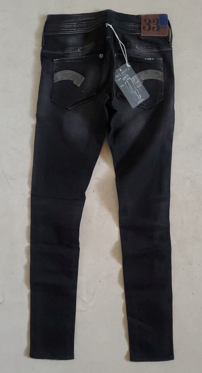 Womens G-STAR RAW Jeans Cooper Skinny 27 x 32 Black Stretch No 17