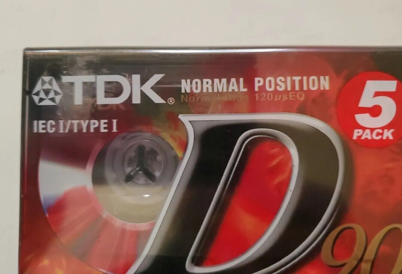 TDK D90 Normal Position Cassette Tapes X 5 Factory Sealed IEC 1 Type 1