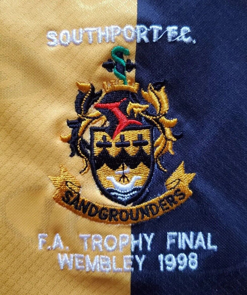 SOUTHPORT FC Jersey FA Trophy Final 1998 Shirt Scarf Cap Mens XL icis  - Rare