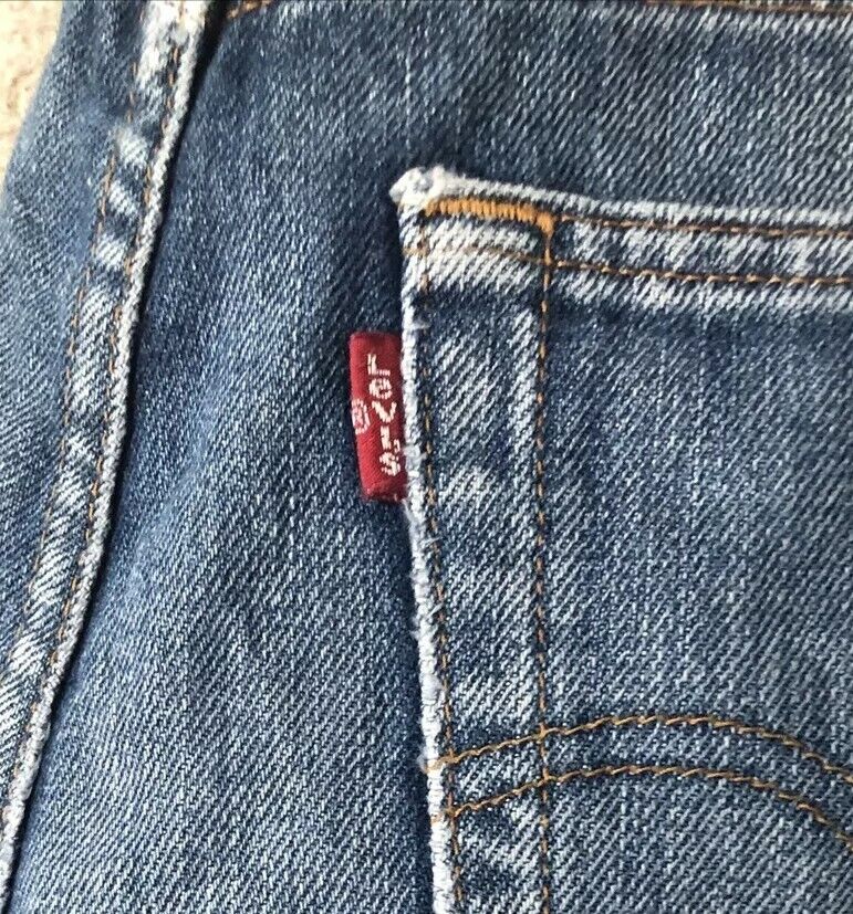 LEVIS 581 Jeans W 33 L 30 Blue Denim Regular Fit Red Tab No 1305