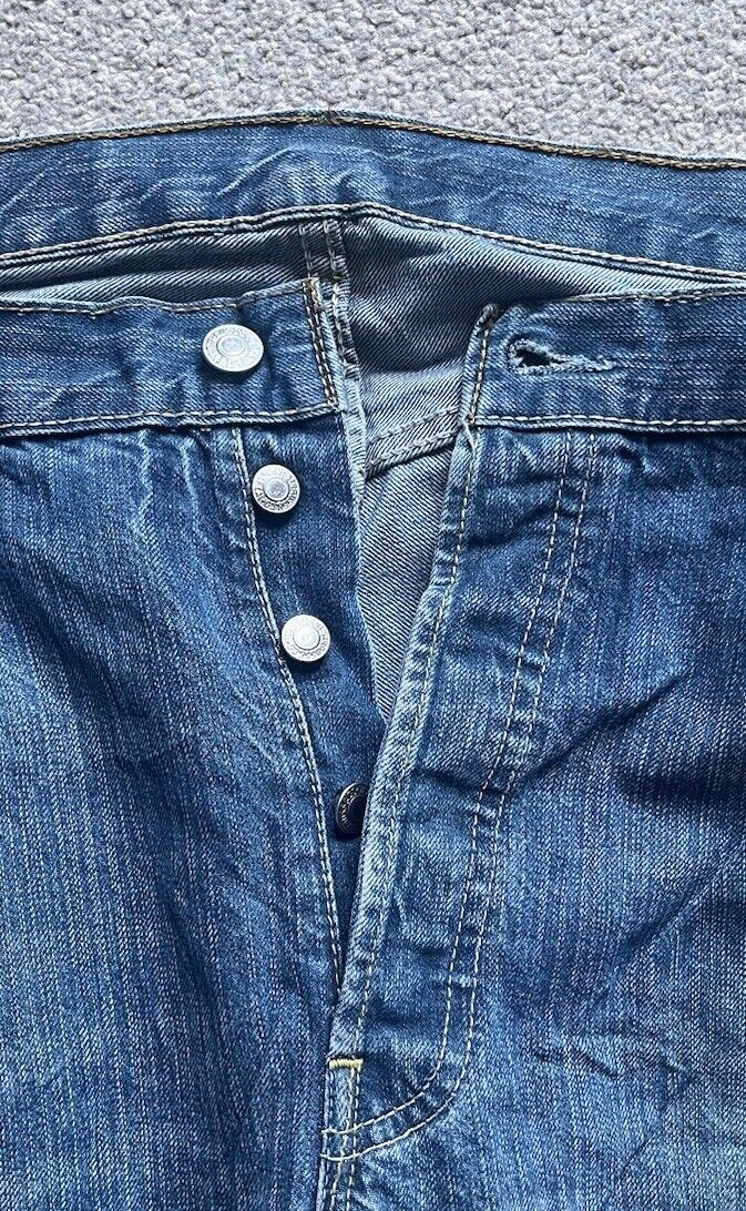 LEVIS 501  JEANS Mens W 36 L 34 vintage blue denim red tab regular fit A90