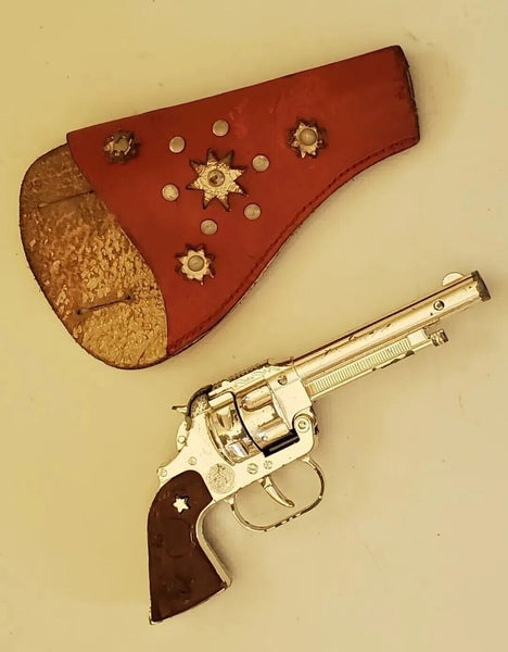 LONE STAR CISCO KID Toy With Leather Holster Vintage 1950's