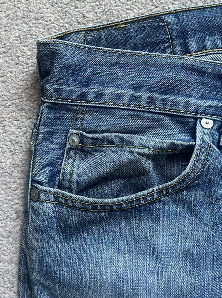 LEVIS 506 JEANS Mens W 36 L 34 vintage blue denim red tab regular fit A46