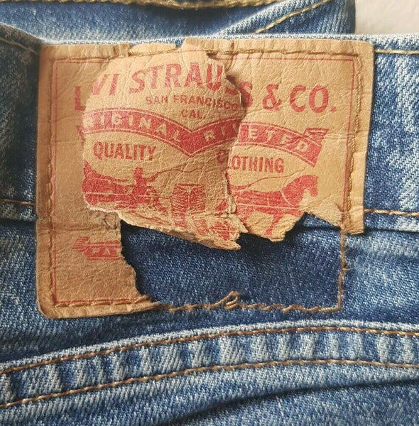 LEVIS 511 JEANS Mens W 32 L 31 Vintage Blue Denim Red Tab Skinny Fit (94)