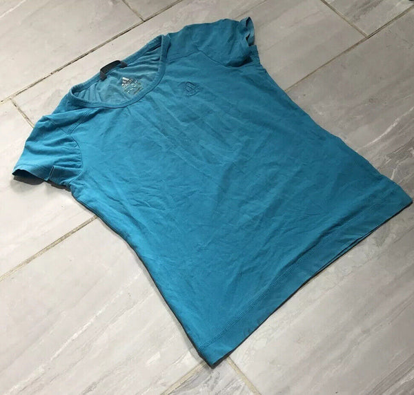 ADIDAS Womens Tshirt Turquoise Size Uk 10