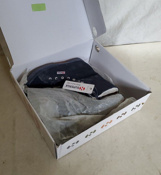 SUPERGA BOOTS Full Blue Canvas Fur Lined Womens Uk 7 Eu 41 Rrp £160