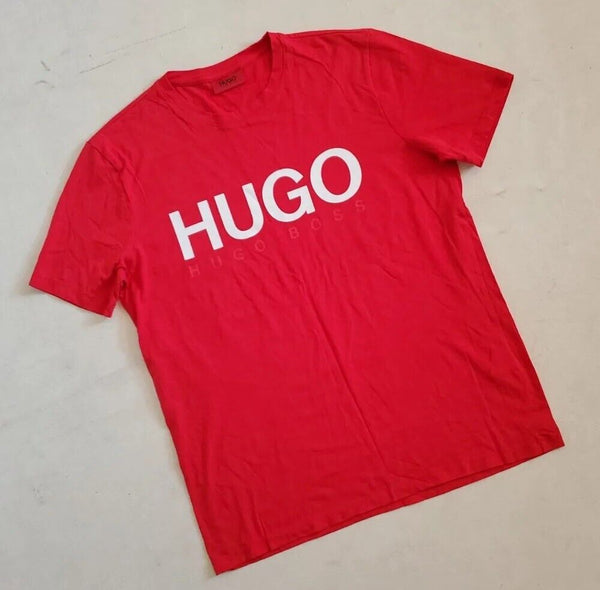 HUGO BOSS T Shirt Mens S Red Big Logo NWOT