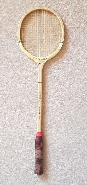 Vintage Squash Racket Slazenger Challenge Championship Wooden Frame England