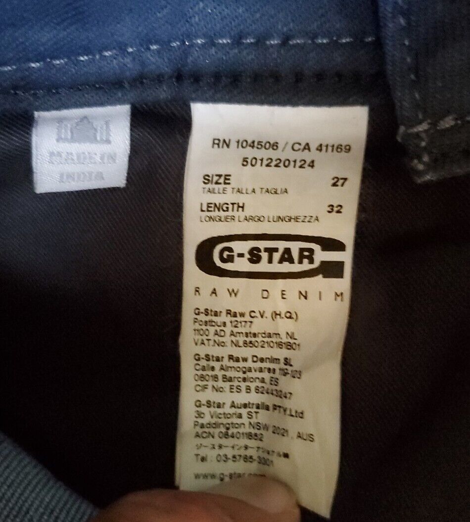 Womens G-STAR RAW Jeans Lynn Skinny Stretch 27 x 32  Slim Denim No 12