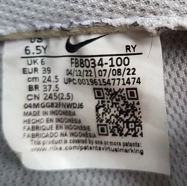 NIKE AIR FORCE 1 LV8 White Blue Womens Uk 6 Eu 39 Leather