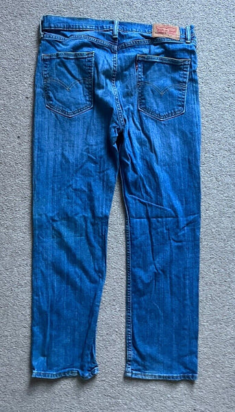 LEVIS 514 JEANS Mens W 36 L 30 vintage blue denim red tab regular fit A74