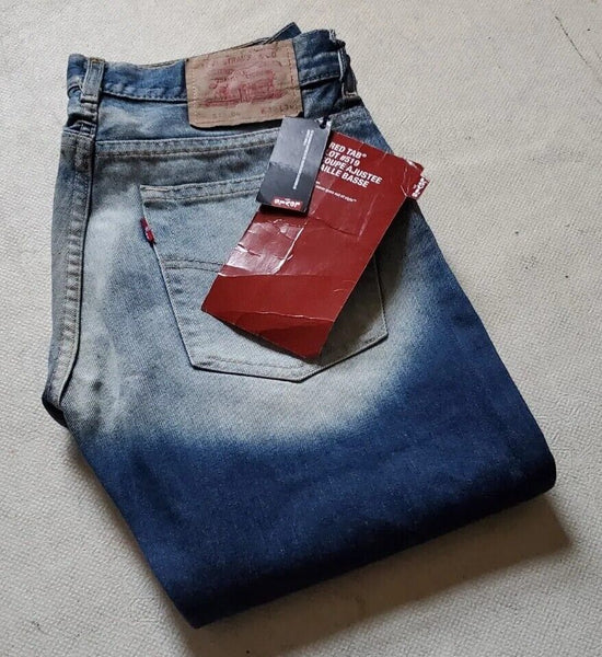 LEVIS 519 Jeans Mens W 30 L 34 Slim Fit Low Rise Blue Fade Denim New With Tags