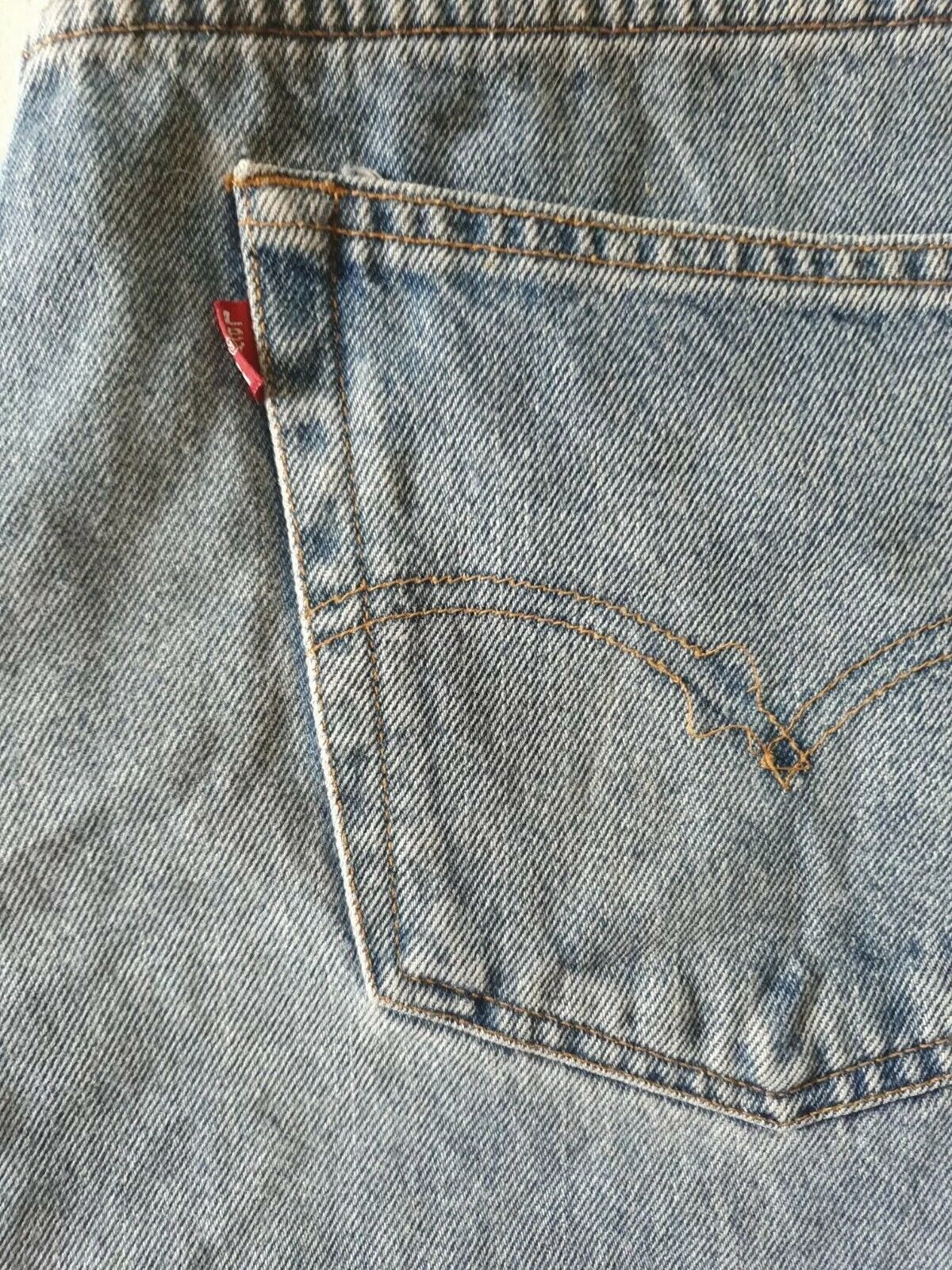 LEVIS 550 JEANS W 38 L 32 Vintage Relaxed Fit Blue Denim Red Tab (67)