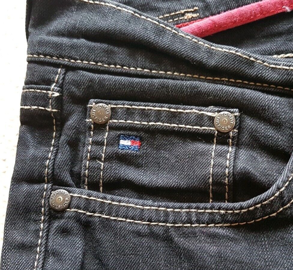 Womens TOMMY HILFIGER JEANS W 29 L 34 Slim Fit Black No. 59