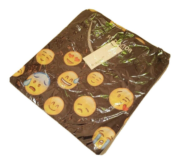 EMOJI T SHIRT Mens Womens Black Yellow Emoticons Size L Slim Fit Cotton Blend
