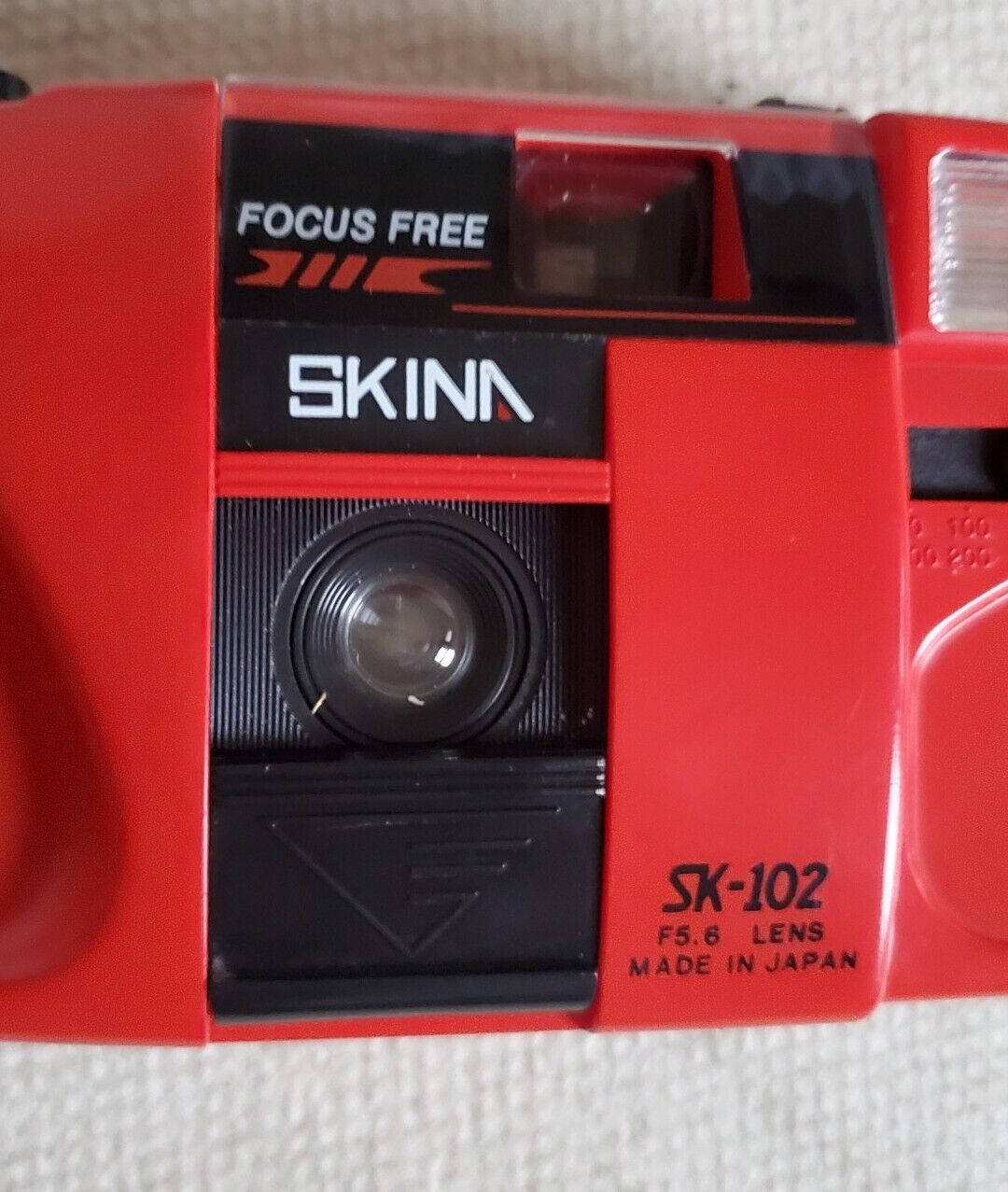 Vintage Camera 1980's Japan Rokinon  SK-102 35mm Red - Display or Prop Only