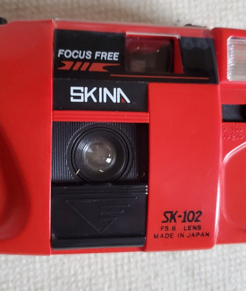 Vintage Camera 1980's Japan Rokinon  SK-102 35mm Red - Display or Prop Only