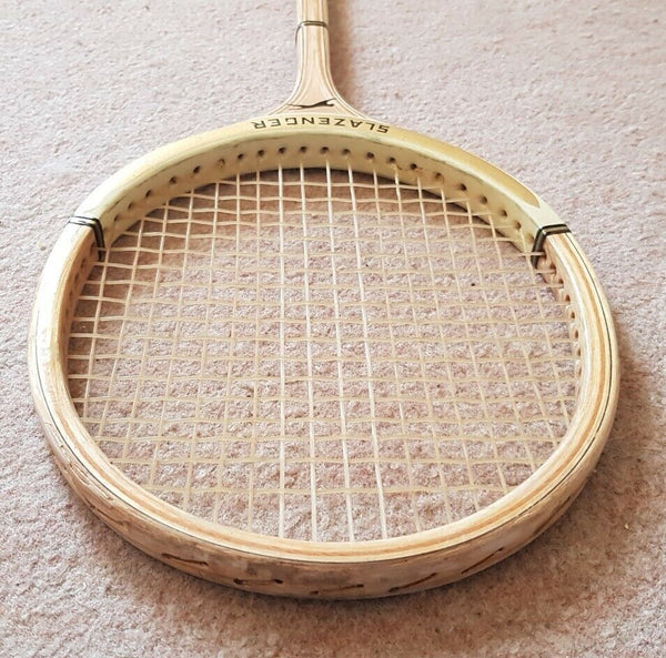 Vintage Squash Racket Slazenger Challenge Championship Wooden Frame England
