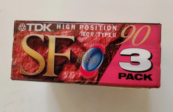 TDK SF 90 EA 3 x Cassette Tapes C90 IEC 2 Type 2 II High Position Factory Sealed