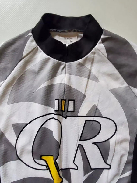 Quintana Roo By Nallini Cycling Jersey Vest Mens M Triathlon 3/4 Zip Grey White