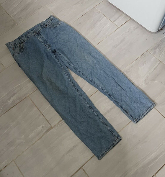 LEVIS 501 JEANS W 36 L 32 BLUE DENIM RED TAB CLASSIC FIT (916)